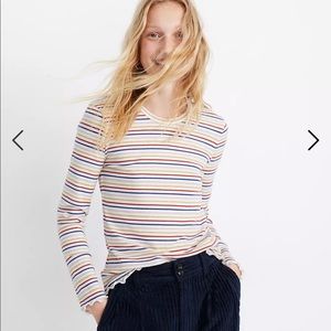 Stripped Madewell Long Sleeve Top
